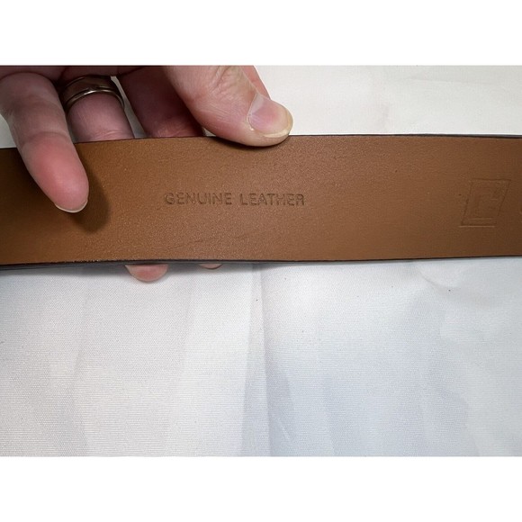 Chaps Men’s Belt Brown Genuine Leather 34" - Made‎ in Argentina - Picture 4 of 6